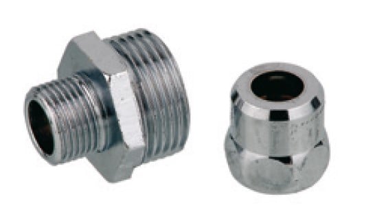 Kirchhoff Messing nippelfitting chroom 3 4"ET x 10 mm 986263148