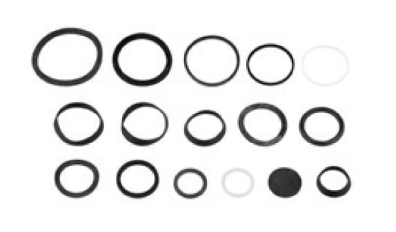 Kirchhoff Assortiment afvoerafdichtingen, voor wastafel en spoelbak 1 1/4" x 32 mm /1 1/2" x 40 mm (16x) - 98696100