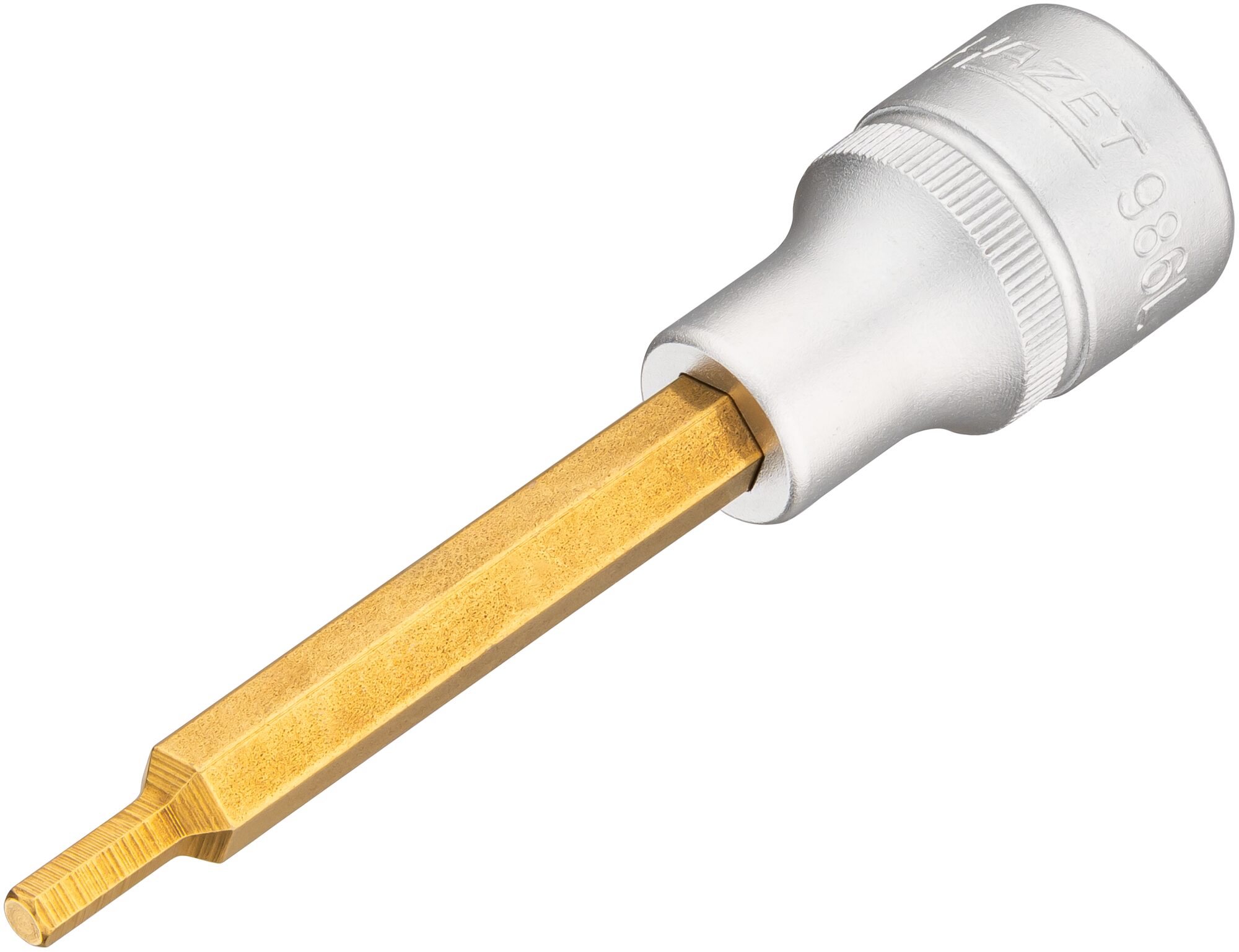HAZET Dopsleutelbit 986L-4 · 1/2 inch (12,5 mm) vierkant hol · Binnen-zeskant-profiel · SW 4 mm