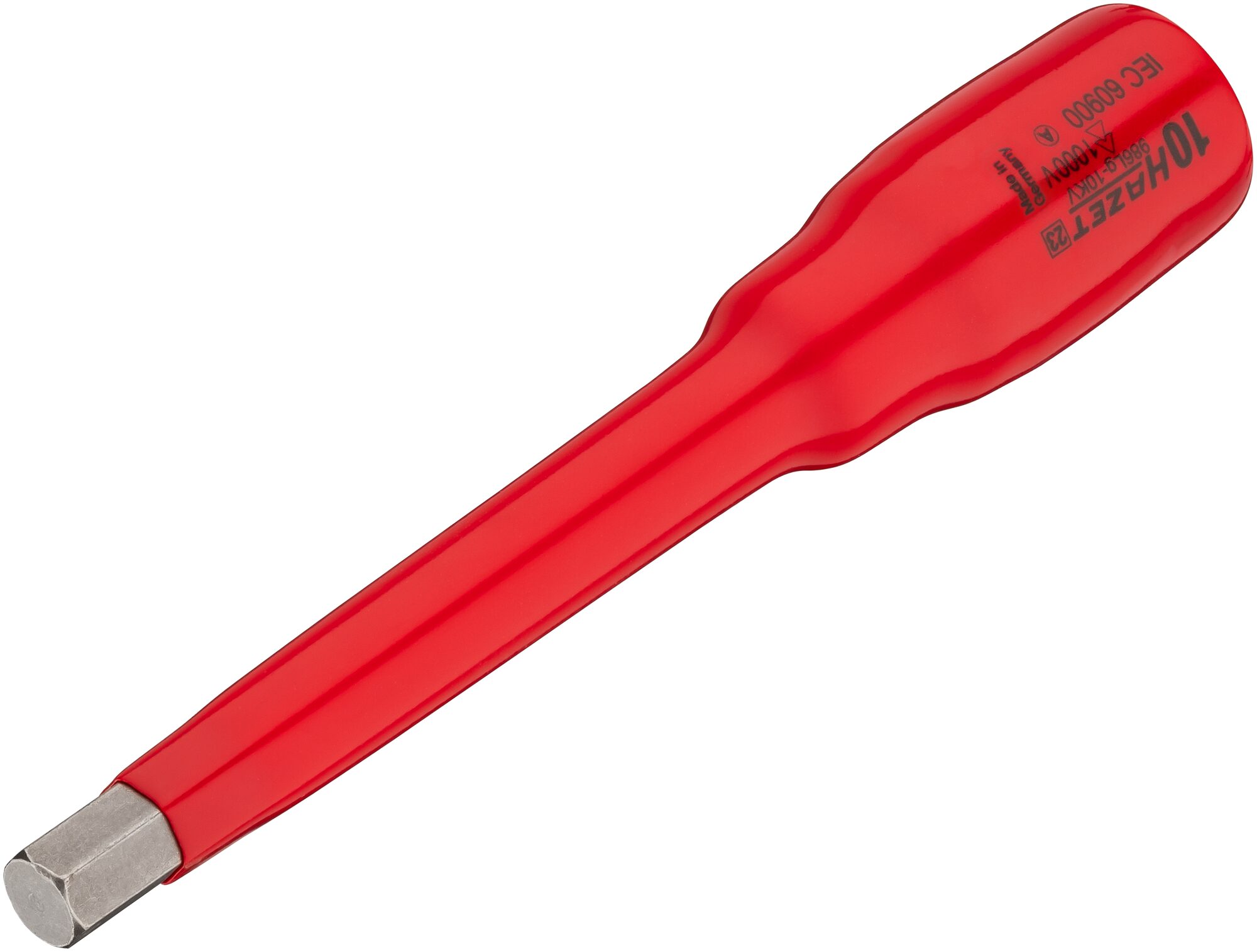 HAZET Dopsleutelbit · geïsoleerd 986LG-10KV · 1/2 inch (12,5 mm) vierkant hol · Binnen-zeskant-profiel · SW 10 mm