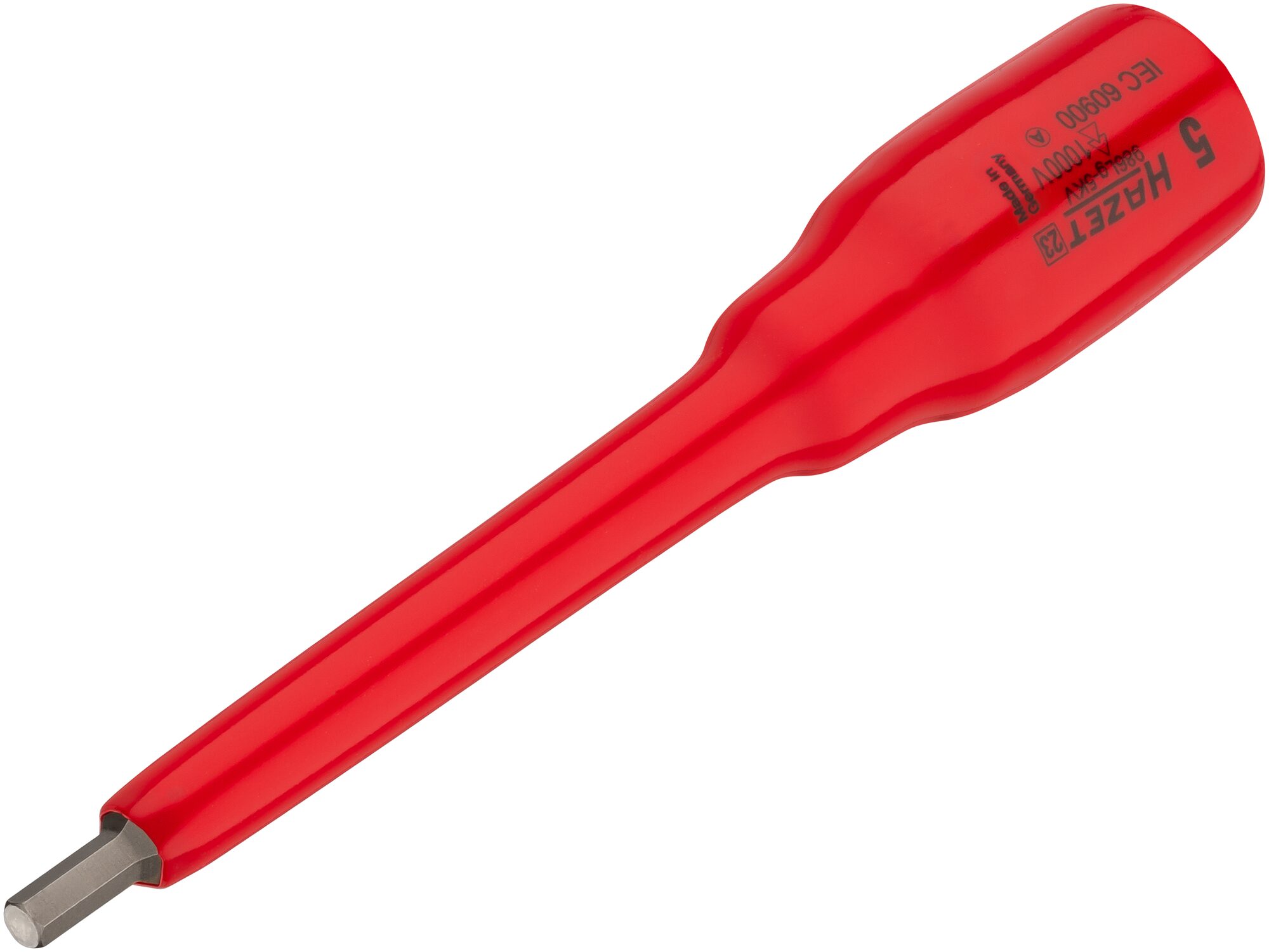 HAZET Dopsleutelbit · geïsoleerd 986LG-5KV · 1/2 inch (12,5 mm) vierkant hol · Binnen-zeskant-profiel · SW 5 mm