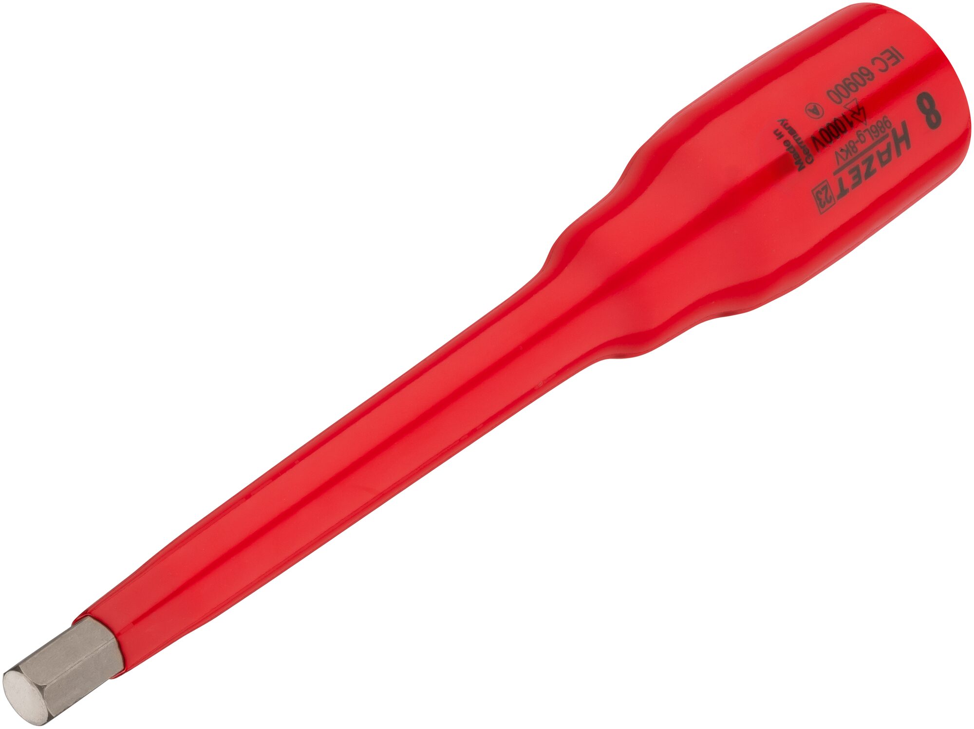 HAZET Dopsleutelbit · geïsoleerd 986LG-8KV · 1/2 inch (12,5 mm) vierkant hol · Binnen-zeskant-profiel · SW 8 mm