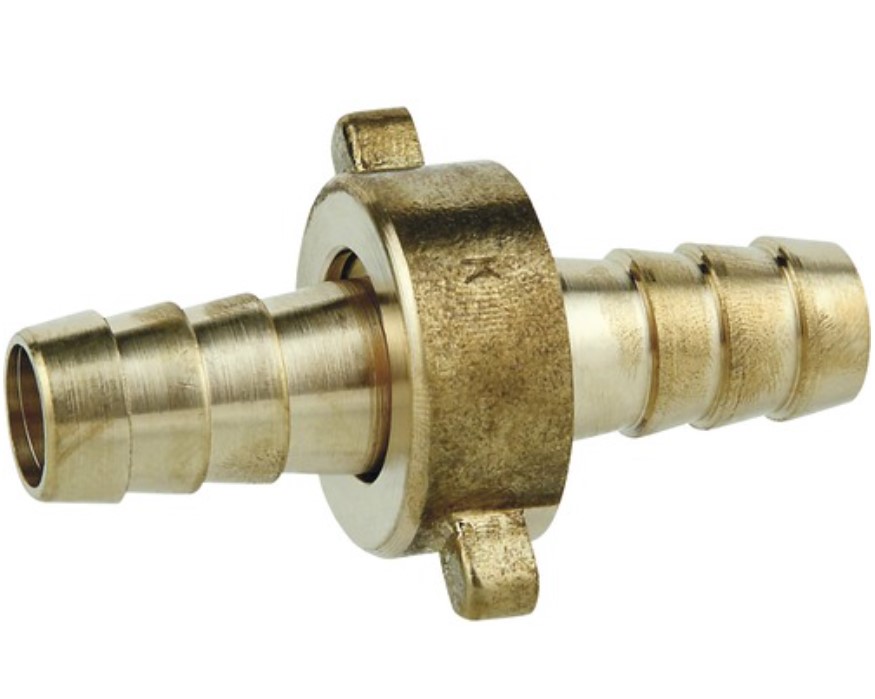 Kirchhoff Messing slangaansluiting blank 1 2" mondstuk x 3 4"moer x 1 2"mondstuk 3-delig 987386148