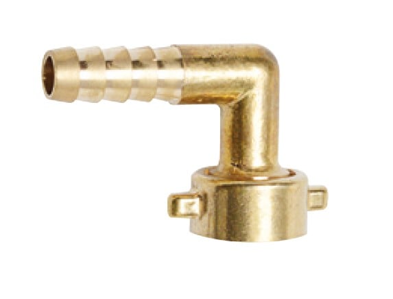 Kirchhoff Messing hoek slangkoppeling blanco 1 2" moer x 3 8" mondstuk 987388248