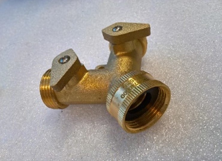 Kirchhoff Messing 2-voudige verdeler blank 98740000