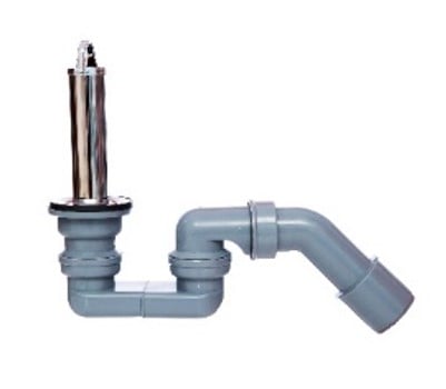 Kirchhoff ECO-SAVE kunststof standpijpventiel grijs 1 2" met sifon 98809149