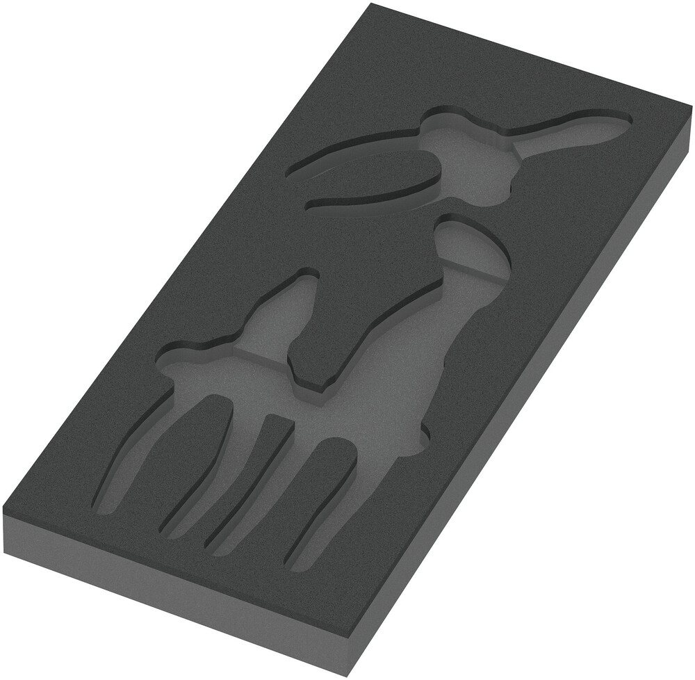 Wera 9880 Schuimrubberen inzetstuk voor KNIPEX tangen Set 1, zonder gereedschap, 172 x 30 x 392 mm - 05137380001