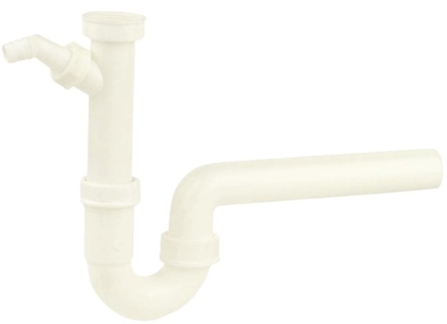 Kirchhoff CH Kunststof spoelbak buisvormige sifon wit. 1 2"ER x 56 mm met 3 4" apparaataansluiting 988312418