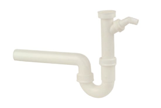 Kirchhoff Kunststof spoelbak buisvormige sifon wit 1 2" IT x 50 mm met 3 4" apparaataansluiting 98831448