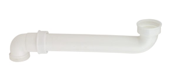 Kirchhoff Kunststof ruimtebesparende gootsteenafvoerbocht wit 1 2" IT x 290 mm x 1 2" ET 98833848
