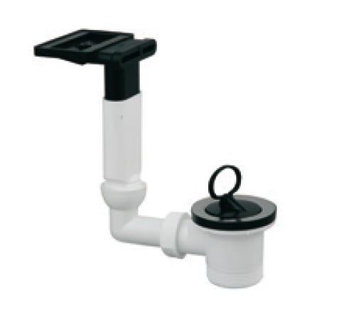 Kirchhoff Kunststof gootsteenafvoer en overloopkraan 1 2"ET x 70 mm voor druppelvlakken 98834348