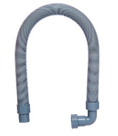 Kirchhoff ECO-SAVE kunststof Verlängerungsschlauch grijs 1 2"ER x 1000 x 40 50 mm met 90° bocht 98836419