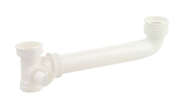 Kirchhoff Kunststof dubbele spoelbakafvoeraansluiting wit 1 2" x 40 mm met 3 4" apparaataansluiting 98837048