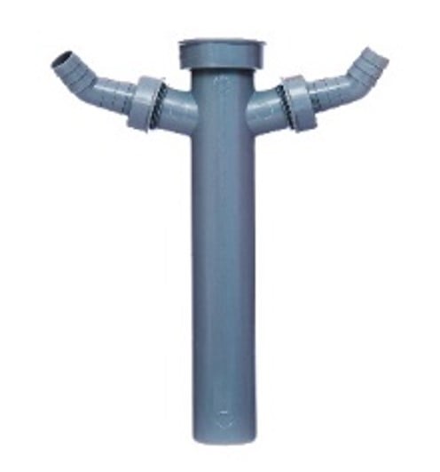 Kirchhoff ECO-SAVE kunststof dompelbuis grijs 1 2" Ø x 250 mm voor DN40 mm sifon mit 3 4" dubbele apparaataansluiting 98837149