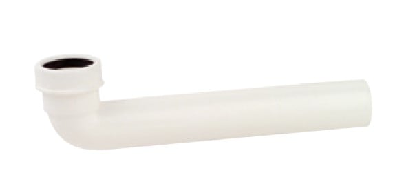 Kirchhoff Kunststof uitloopbocht, wit, 1 1/2" x 245 mm x 40 mm, voor klemmen - 98837478