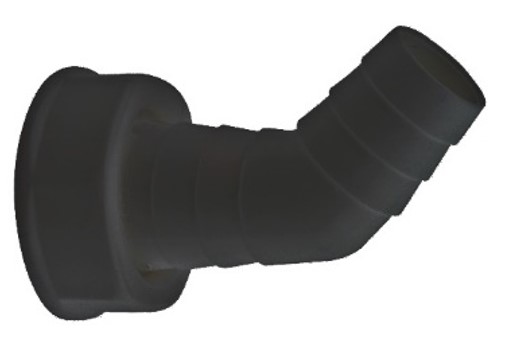 Kirchhoff ECO-SAVE kunststof apparaataansluiting grijs 45° 1"IT x 3 4"-mondstuk 988379119