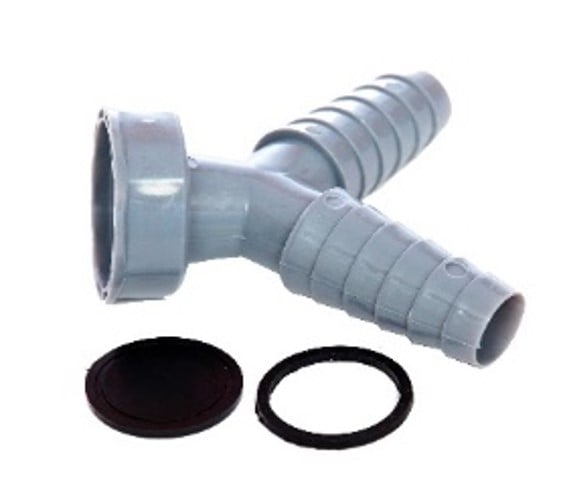 Kirchhoff ECO-SAVE kunststof dubbele apparaataansluiting grijs 1"IT x 3 4" mondstuk 988379249