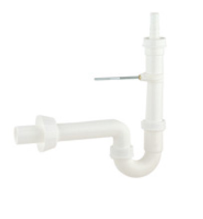 Kirchhoff Kunststof wasapparaat buisvormige sifon wit 1 2" x 40 mm met 3 4" apparaataansluiting 98838048
