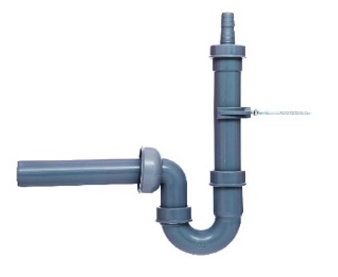 Kirchhoff ECO-SAVE kunststof wasapparaat buisvormige sifon grijs 1 2" x 40 mm met 3 4" apparaataansluiting 98838049
