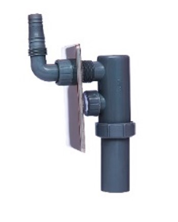 Kirchhoff ECO-SAVE kunststof inbouw wassifon grijs DN40 mm RVS afdekking met 3 4" apparaataansluiting 98839319