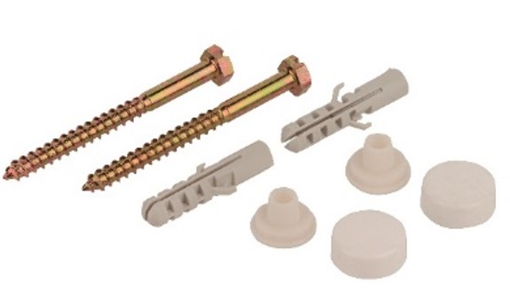 Kirchhoff WC-garnituur, verhoogde verzonken kop, wit, M6 x 70 mm - 988461448