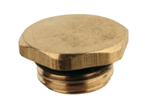 Kirchhoff Messing stekker blank 1 4"ET met O-ring 988579055