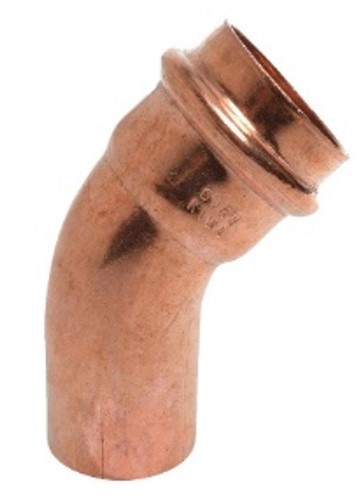 Kirchhoff Koperen bocht 45° blank 22 mm 1 socket (P5040) (10x) 988613460