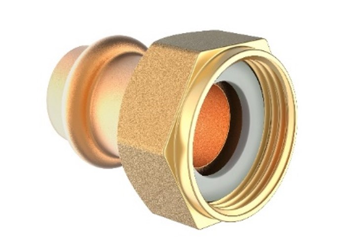Kirchhoff Rood messing halve schroefverbinding blank 22 mm x 3 4"IT 1 socket (P4355) 988628755