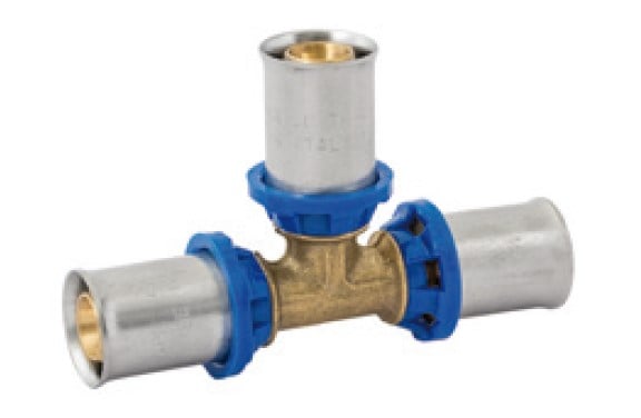 Kirchhoff Messing T-stuk blank 20 mm persfitting voor meerlagenbuis 988717255