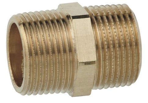 Kirchhoff Dubbele nippel van rood messing blank 1 4"ET (3280) 988951513