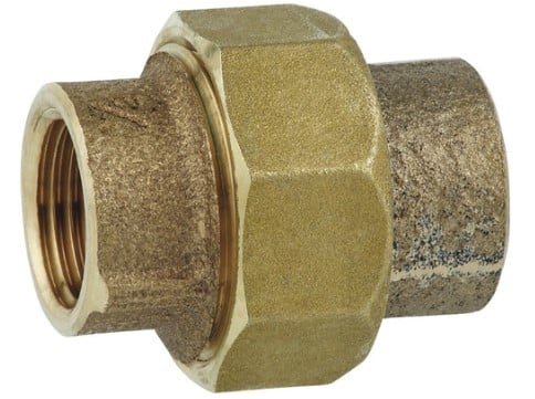Kirchhoff Schroefaansluiting van rood messing blank 1 2"IT vlak afgedicht (3330) 988960213