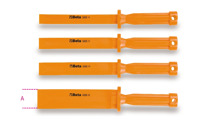 Beta 4-delig set krasbestendige platte kunststof beitels 988/K4 - 009880104