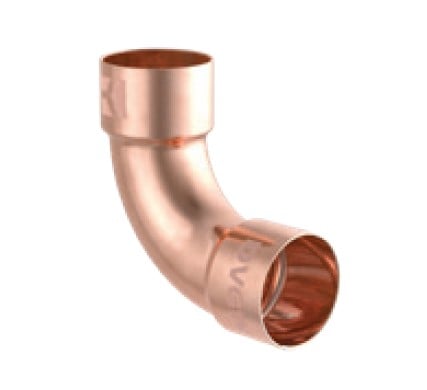 Kirchhoff Koperbocht 90°, blank, 12 mm, 2 sockets, (5002a) - 989012055