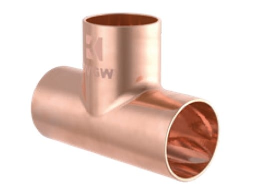 Kirchhoff Koperen T-stuk blank 12 mm 3 sockets (5130) 989042017