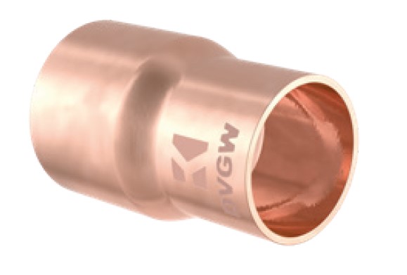 Kirchhoff Koperen reduceerdoosje dubbel blank 22 mm x 18 mm 2 sockets (5240) 989069255