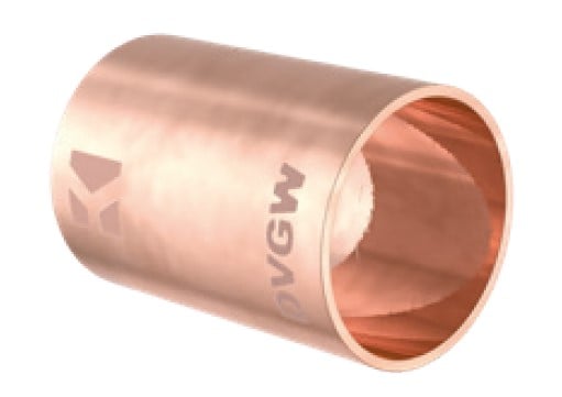 Kirchhoff Koperen dubbele sokkel blank 12 mm 2 sockets (5270) 989092055