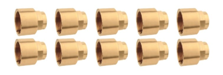 Kirchhoff Rood messing overgangsdop, blank, 15 mm x 1/2"IT, 1 socket (4270g) (10x) - 989107655