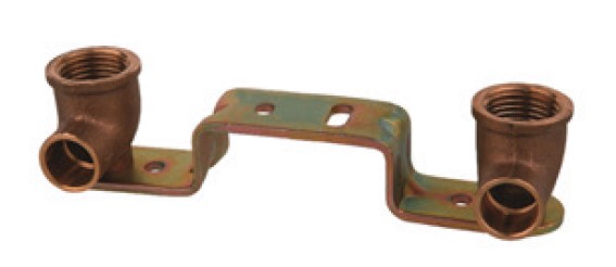 Kirchhoff Montage-eenheid van rood messing blank 18 mm x 1 2"IT dikte 150 mm 1 socket (4976g) 989122855