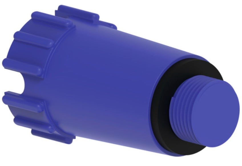 Kirchhoff Kunststof constructieplug blauw 1 2" messing schroefdraad 989135255