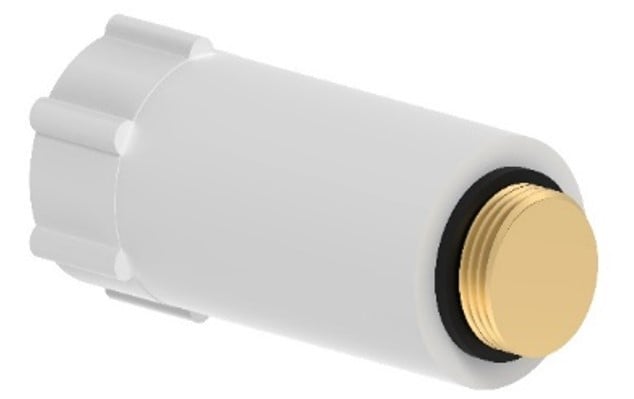 Kirchhoff Kunststof constructieplug wit 1 2" messing schroefdraad 989135455