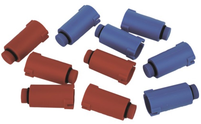 Kirchhoff Kunststof bouwplug rood en blauw 1 2" drukloos (Set 2 x 5) 98913558