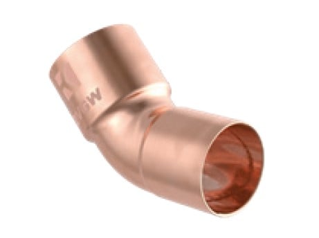 Kirchhoff Koperbocht 45°, blank, 28 mm, 1 socket (5040) - 989145017