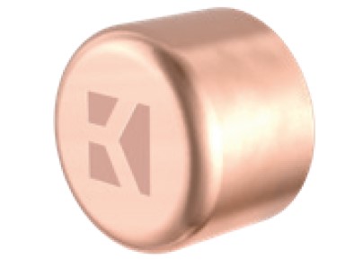 Kirchhoff Koperen eindkap, blank, 18 mm, 1 socket (5301) - 989203055