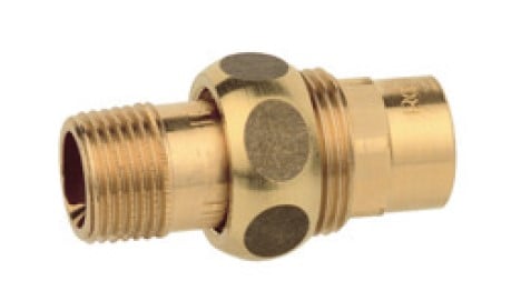 Kirchhoff Schroefkoppeling van rood messing blank 15 mm x 1 2"ET conische afdichting 1 socket (4341g) 989241055