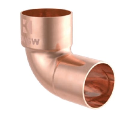 Kirchhoff Koperen bocht 90° blank 15 mm 1 socket (5092) 989262017