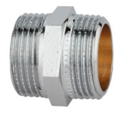 Kirchhoff Messing dubbele nippel chroom 3 4"ET 989343155