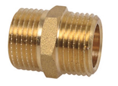 Kirchhoff Messing dubbele nippel blank 3 8"ET 989341355