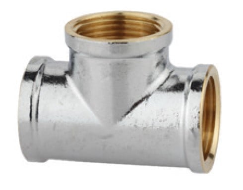 Kirchhoff Messing T-stuk chroom 1 2"IT 989402155