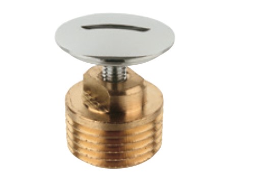 Kirchhoff Messing stekker chroom 1 2"ET met sleuf 989425155