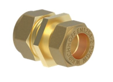 Kirchhoff Messing eindstuk blank 12 mm klemkoppeling voor koperen buis 989459117